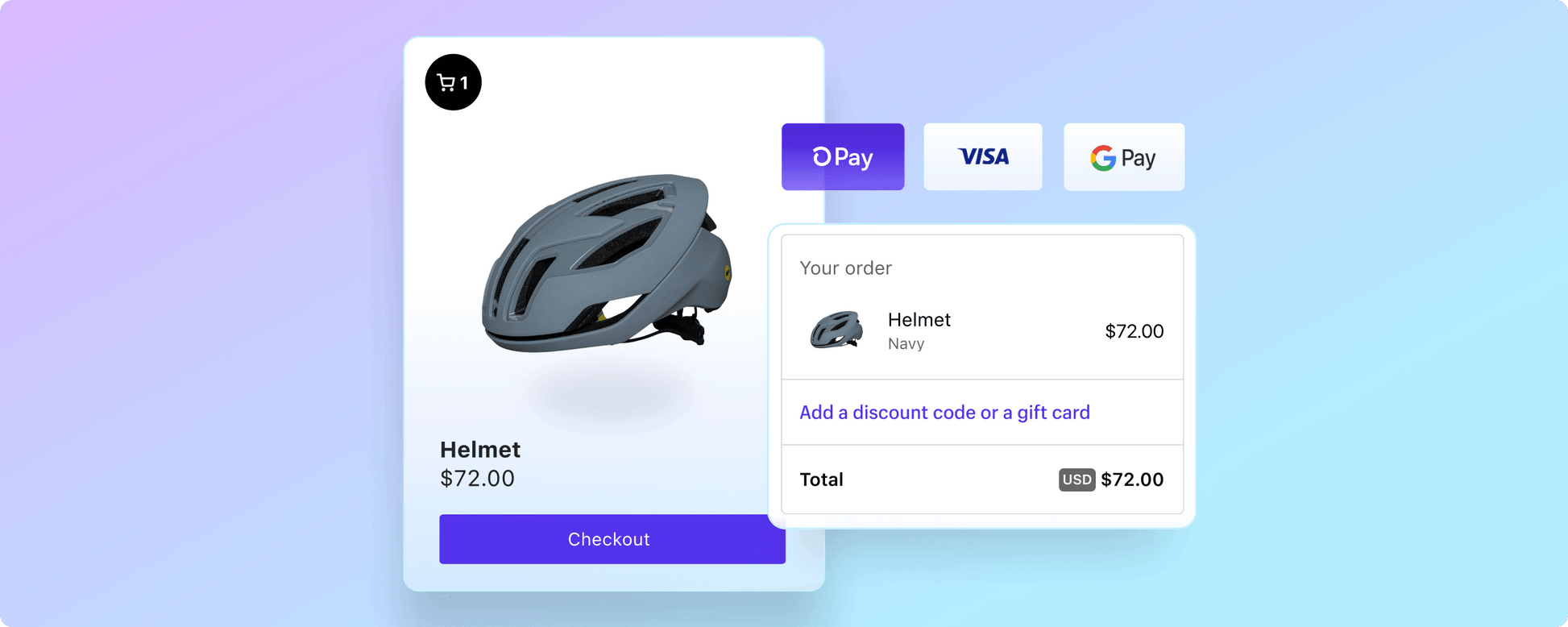 Gray helmet for bikers